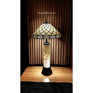 60's French MCM Fractal Resin Table Lamp Style of Marie-Claude de Fouquieres